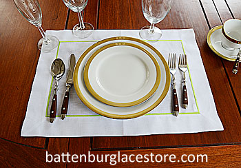 Placemat. LIME PUNCH CORD COLOR. 14"x20" Placemat